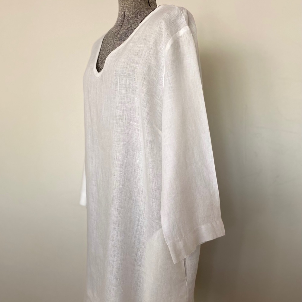 FLAX white linen dress or tunic